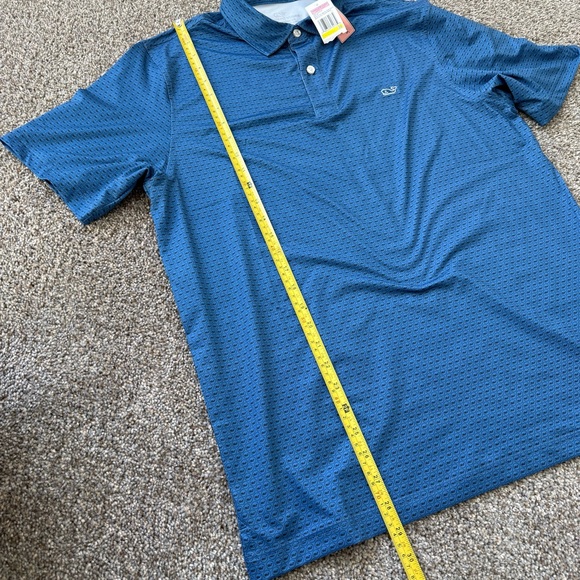 NEW w Tags Vineyard Vines Blue Polo Shirt Men’s Medium - Picture 4 of 6